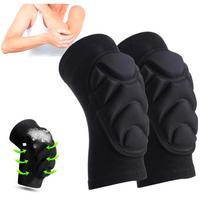 1Pair Kids Child Youth Thick Sponge Knee Pads Elbow Sleeves Guard Collision Avoidance Sport Protective Kneepad for Skate Soccer 3XS black