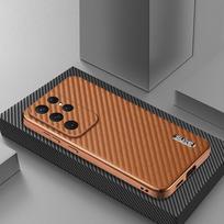 for Samsung Galaxy S25 S24 S23 S22 Ultra Plus Case Carbon Fiber Texture PU Leather Soft Cover Plate Bumper Allround Camera Shell for Galaxy S22 ruda