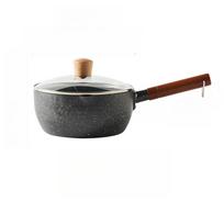 Kviečių Ryžių Akmens Pieno Puodas Nelipnus Puodas Namų Ūkio Papildomo Maisto Puodas Kūdikių Puodas Makaronų Sriubos Puodas Indukcinė Viryklė 17cm black
