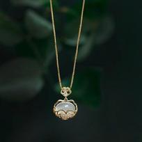 Ruyi Ping An Lock Necklace Female New Chinese Niche Light Luxury Xiangyun Long Life Lock Pendant Clavicle Chain
