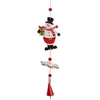 Kalėdinė serija Medinis Kalėdų eglutės varpelis Kabantis pakabukas Ornamentas Rankų darbo „Pasidaryk pats“ mediniai amatai Vaikų dovana Šventės dekoravimo reikmenys snowman white