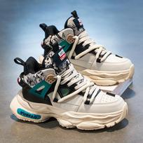 Men's shoes 2024 new autumn Hong Kong style fashion student high-top platform trend sports and leisure versatile dad trendy shoes 39