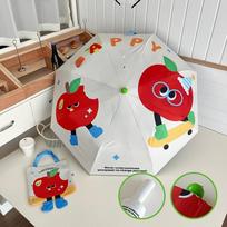 Small Apple/Red Nose Automatic Umbrella Rain and Rain Dual Use Sun Umbrella