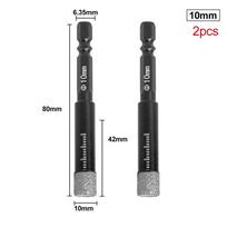 Deimantinis grąžtas-pjoviklis, ilgis 10mm, šešiakampė rankena