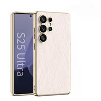 For Samsung Galaxy S25 S24 Ultra Phone Case Galaxy S25 Ultra Electroplated Leather Protective Shockproof Cover Galaxy S25 Ultra