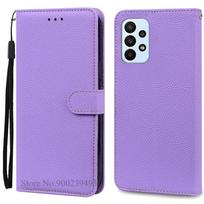 M13 4G SM-M135F Case For Samsung Galaxy M13 Case Leather Wallet Flip Case For Samsung M13 M 13 Case Soft Silicone Cover Fundas M13 4G SM-M135F šviesiai violetinė spalva