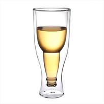 350ml Karščiui atsparus Aukšto borosilikatinio stiklo puodelis Dvisienis stiklinis kavos, pieno, vandens puodelis Alaus, sulčių gėrimų puodeliai Dovana Gėrimų indai 350ml