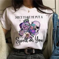 Marškinėliai Sweet Women Fashion Salem Print Estetiški drabužiai Grafiniai Unisex marškinėliai Top Cartoon Lady Kasdieniai FeUnisex marškinėliai Moteriški drabužiai L