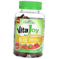 Chewable Vitamin B12, VitaJoy Gummies B-12 Extra Strength, 21st Century 90 tabs Raspberry (36440113) 90tab Raspberry