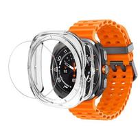 Case compatible with Samsung Galaxy Watch Ultra 47mm - Hard protective case transparent tempered glass screen Phonillico® skaidri