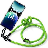 Case for Xiaomi Redmi Note 14 Pro Plus 5G - with Detachable Green Lanyard - E.F.Connection