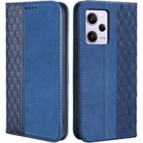 Case - Xiaomi - Redmi Note 12 5G - Navy Blue - Leather Effect - Anti-Scratch