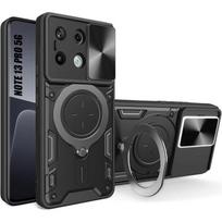 Coque pour Xiaomi Redmi Note 13 Pro 5G - Noir - Antichoc - Protection caméra coulissante