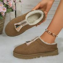 Botas de nieve gruesas y térmicas para mujer, clásicas, cómodas, botas gruesas, invierno, nueva llegada 2024 36 ruda