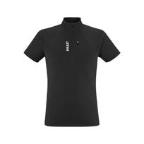 Climbing Inner Camet Zip Short Sleeve MIV10455 XL [Millet] T-shirt Men's Black-Noir (NEW LOGO)