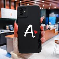For Samsung A04 A05 A06 A02 A03 M04 M06 A13 A14 Phone Case Premium 26 Letter Pattern Soft Liquid Silicone Anti Fall Protective Cover For Samsung Shell Samsung A04 / M04 white