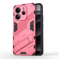 For Xiaomi Redmi Note 14 Case Protector Cover Redmi Note 14 Cover Armor Silicone Invisible Phone Holder Cover Redmi Note 14 Case Redmi Note 14 5G rožinė