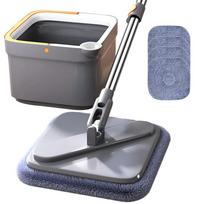 Lazy Floor Floating Mop Water Separation 360 Rotating Household Cleaning Mop Microfiber Hand-Free Lazy Squeeze Mop Self-Cleaning