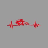 Heartbeat Cross-Country Mountain Bike creative&funny stickers for cartoon fans&lover,high quality for car trucks motorcycles S