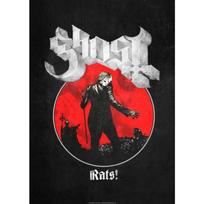 Abstraktus Ghost grupės plakatas Heavy Metal grupės sienų menas Drobės tapybos atspaudai HD nuotraukos svetainei, kavinei, barui, namų dekorui 21cm×30cm NoFrame red