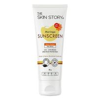 The Skin Story Moringa Sunscreen SPF 50 | Broad Spectrum UVA & UVB Protection | For Men and Women | Anti-Aging Formula  | for All Skin Types 40g white