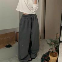 Y2k Vintage Woman Baggy Sportinės kelnės Bėgiotojai Negabaritinės korėjietiškos mados sportinės kelnės Harajuku Streetwear Gyaru Kpop kelnės M pilka