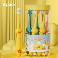 Platypus Children's Soft Bristle Toothpaste Toothbrush 2-12 Infant Cartoon Barrel Toothbrush 8 Pcs