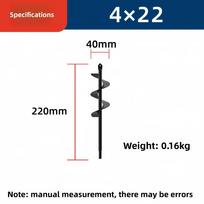 Spiralinis strypas rankinis grąžtas sėklų, gėlių, daržovių sodinimui šiltnamyje su elektriniu grąžtu ir žibintuvėliu. 4 * 22 small drill bit