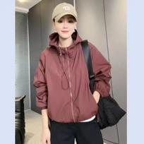 Moteriška striukė vasarinė striukė plona dideliu užtrauktuku striukė su gobtuvu kasdienė laisva striukė XS gray