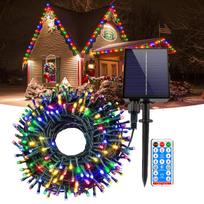100-1000 LED Saulės sieniniai šviestuvai Saulės tvoros šviestuvai Lauko vandeniui atsparūs Saulės sodo šviestuvai Sieninis šviestuvas tvoros stulpui, kiemui, takui 10M 100LEDS įvairiaspalvis