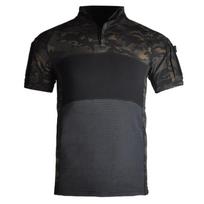Hanye Tactical Frog Suit Short Sleeved Training Suit Slim Fit Elastic T-shirt Men's Outdoor Expansion Fitness Suit Camouflage Suit Short Sleeved XXXL