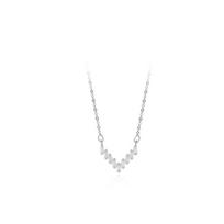 Geometric Personality Clavicle Neck Chain Early Spring Tide Bouncing Kusa V-Shaped Design Sense Necklace Women'S