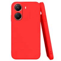 For Poco X7 Pro Cover Case Xiaomi Poco X7 Pro Capas New Shockproof Liquid Silicone TPU Soft Case for Poco X7 Pro Fundas For Poco X7 Pro raudona