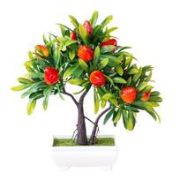 1Pc Artificial Fruit Strawberry Tree Bonsai Home Office Garden Desk Party Decor