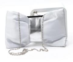 Silk Wedding Clutche Women PU Leather Silver Clutch Elegant Lady Party Wallet Fashion Evening Bag MIT 26*16cm sidabras