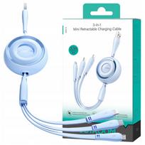 3-in-1 Cable Joyroom Colorful Usb To Usb-C/Lightning/Micro Usb 3.5A, 1M (Blue)