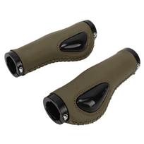 Artificial Leather Bicycle Grips Liquid Silicone Palm Pad Shock Absorption Handlebar Cover for Bike gray