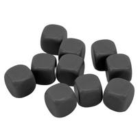 30PCS Fun Blank Dice Set DIY Puzzle Round Corner 6 Sided Dice for Board Games Math Learning Black black