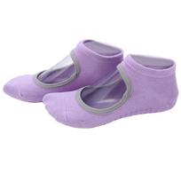 1 Pairset Breathable Women Pilates Socks Anti Slip Backless Yoga Socks for Fitness SportsGreen