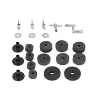 23Pcs Cymbal Felts Sets Stent Tube Clutch Wing Nuts Washer Casing Drum Key Sleeves