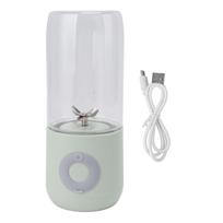 Elektrinis USB sulčiaspaudė-blenderis Žalias 6 ašmenų 1300mAh 500ml Nešiojamas blenderio puodelis vaisių sultims L(for 6.5-9kg) white