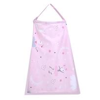 Breastfeed Apron Cover Breathable Baby Nursing Privacy Coverage Blanket with Elastic Shoulder rožinė