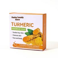 Handmade Turmeric Ginger Essential Oil Soap - Deep Cleansing & Moisturizing (80g) orange