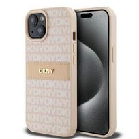 Dkny Dkhcp15Sprthslp Iphone 15 / 14 / 136.1 Różowy/Pink Twarde etui Skóra Mono Pasek i Metalowe Logo