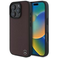 Mercedes Mehmp16X23Rbgvr Iphone16 Pro Max 6.9 Red Hardcase Mb Wood Imitation Leather Magsafe