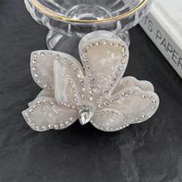 1pc New Plum Blossom Shark Clip, notch, flower ponytail clip, high-end French fairy style hair grabbing clip