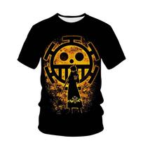 Summer Round Neck 3D Tree Pirate King Printed Top Fashionable Casual Short Sleeved Children's Boy T-shirts 110