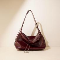 2025 new retro oil wax pitot bag niche design trend large capacity high sense shoulder messenger bag women