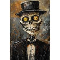 Abstraktaus Siaubo Skeleto Plakatas Fantazijos Raganiškas Baisus Festivalis Drobės Tapyba Sienos Menas Helovinas Kalėdos Miegamojo Namų Dekoras 21cm×30cm NoFrame gray
