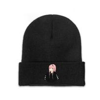 OFF Darling in The Franxx Zero Two Filmo Megztos Kepurės Moteriškos Unisex Kaukolės Kepuraitės Rudens Žiemos Kepurės Hip Hop Melono Kepurė One Size